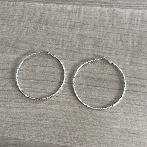 Silver Hoops - Picture 5 of 5